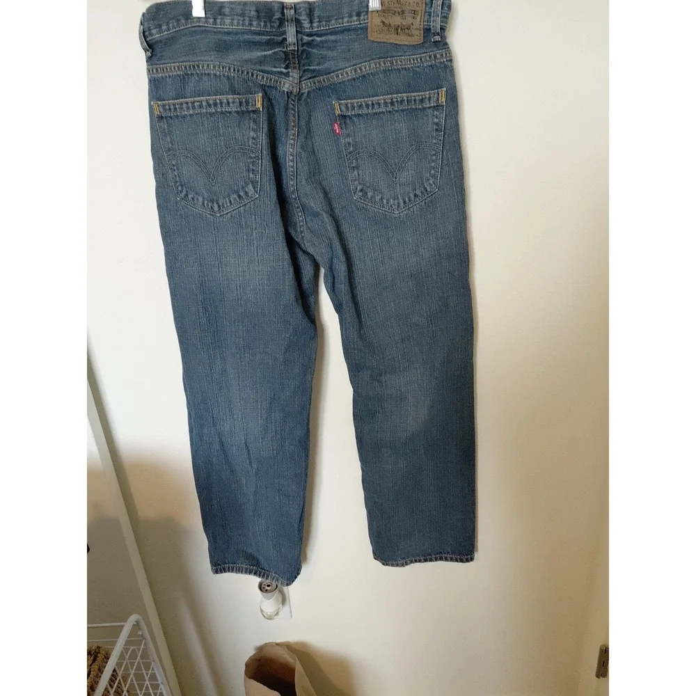 Vintage‎ 00s Levi's 559 Straight Relaxed Wide Leg Blue Jeans Men's Size 36x30